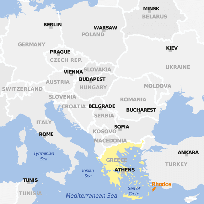 Länder einfärben am Beispiel Griechenland