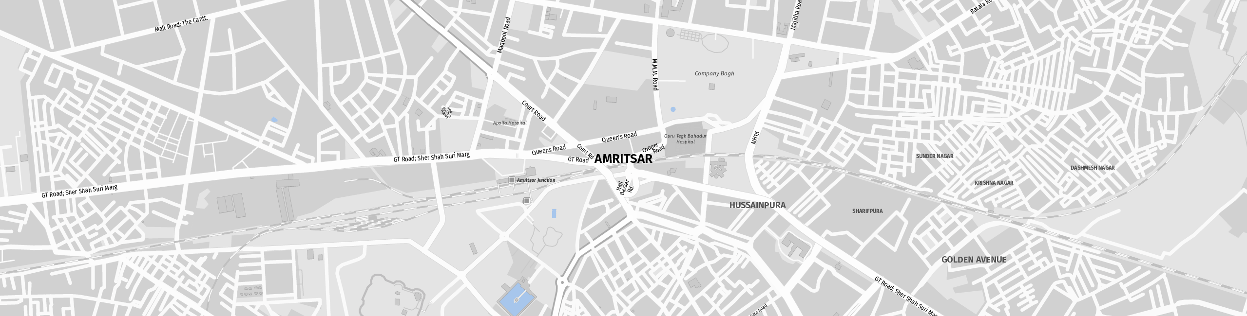 Stadtplan Amritsar zum Downloaden.