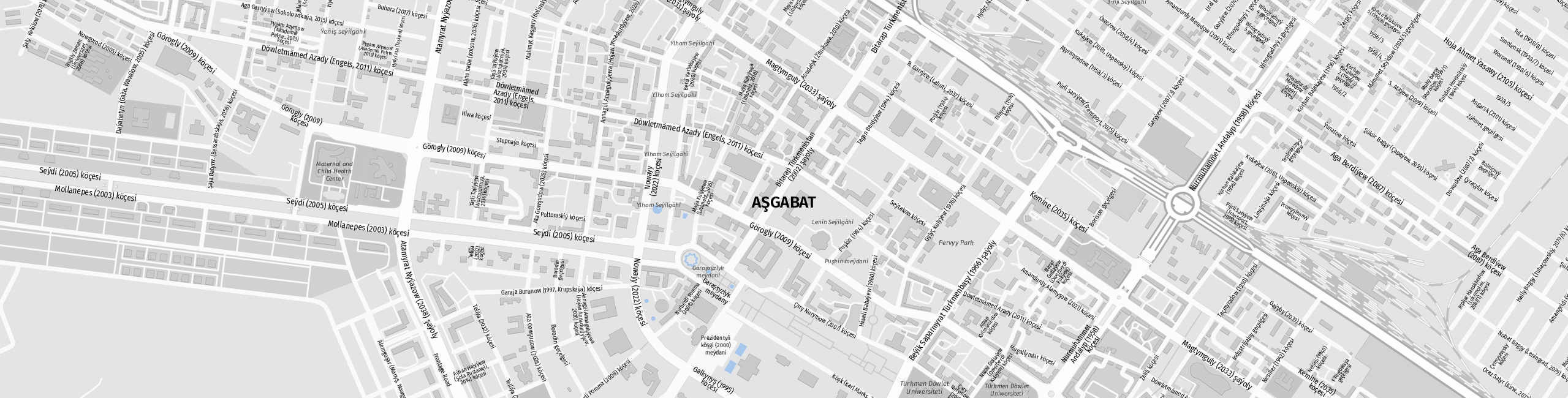 Stadtplan Ashgabat zum Downloaden.