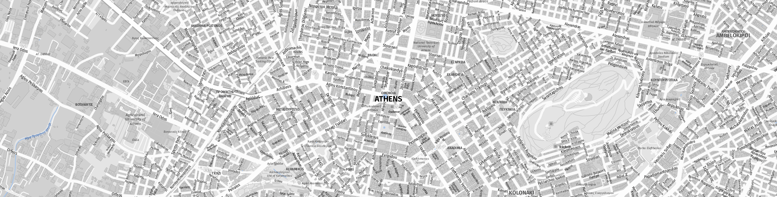 Stadtplan Athens zum Downloaden.