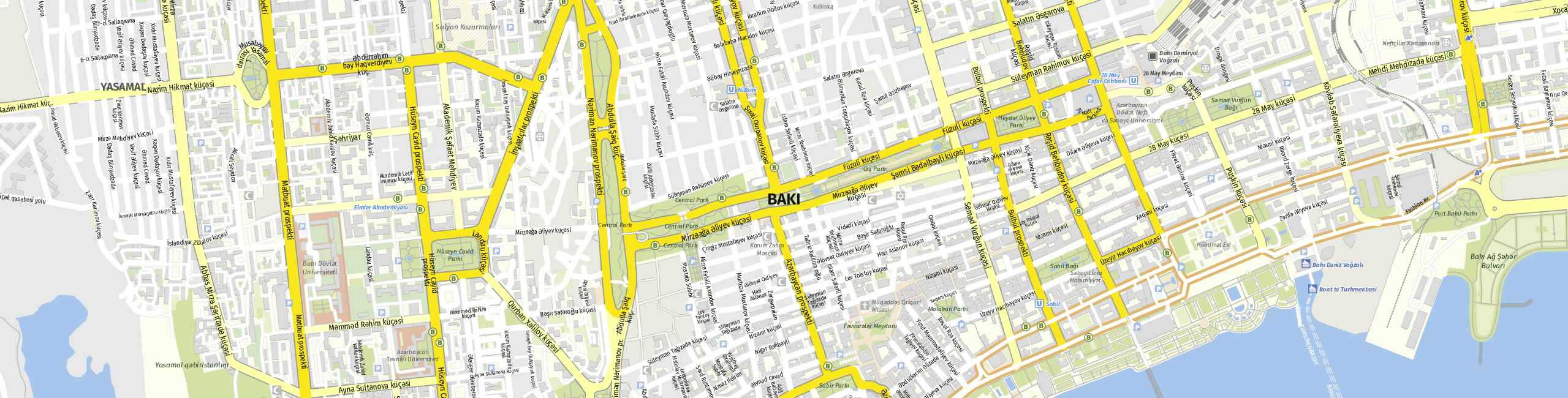 Stadtplan Baku zum Downloaden.