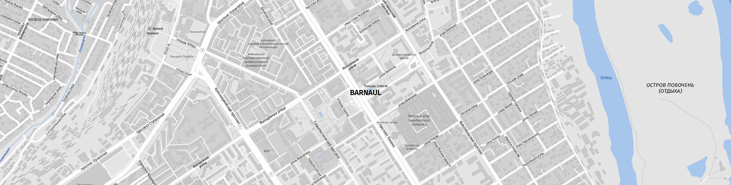 Stadtplan Barnaul zum Downloaden.