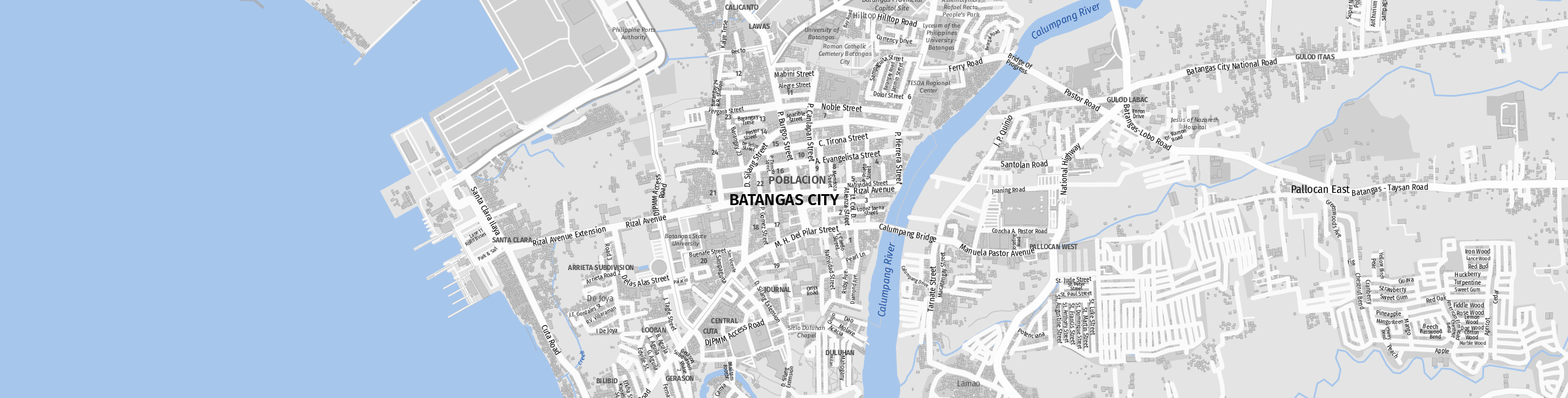 Stadtplan Batangas zum Downloaden.