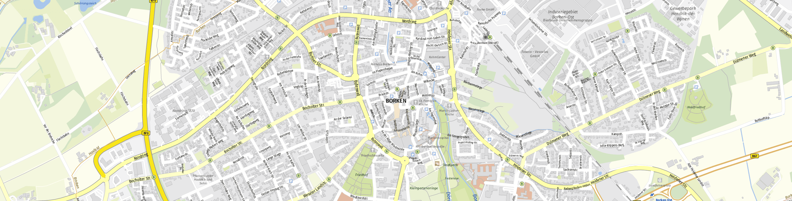 Stadtplan Borken zum Downloaden.