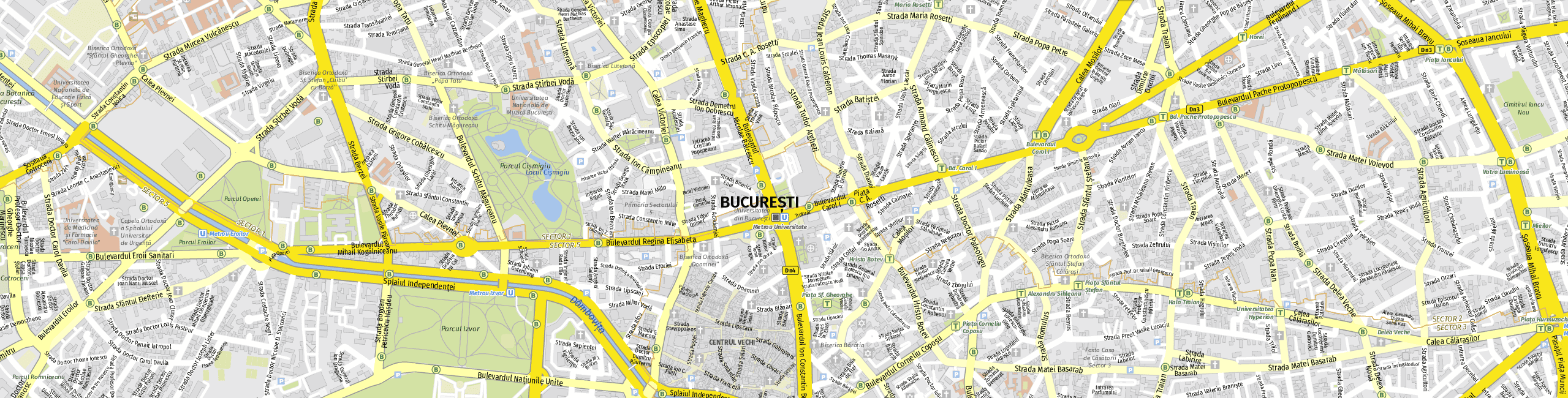 Stadtplan Bukarest zum Downloaden.