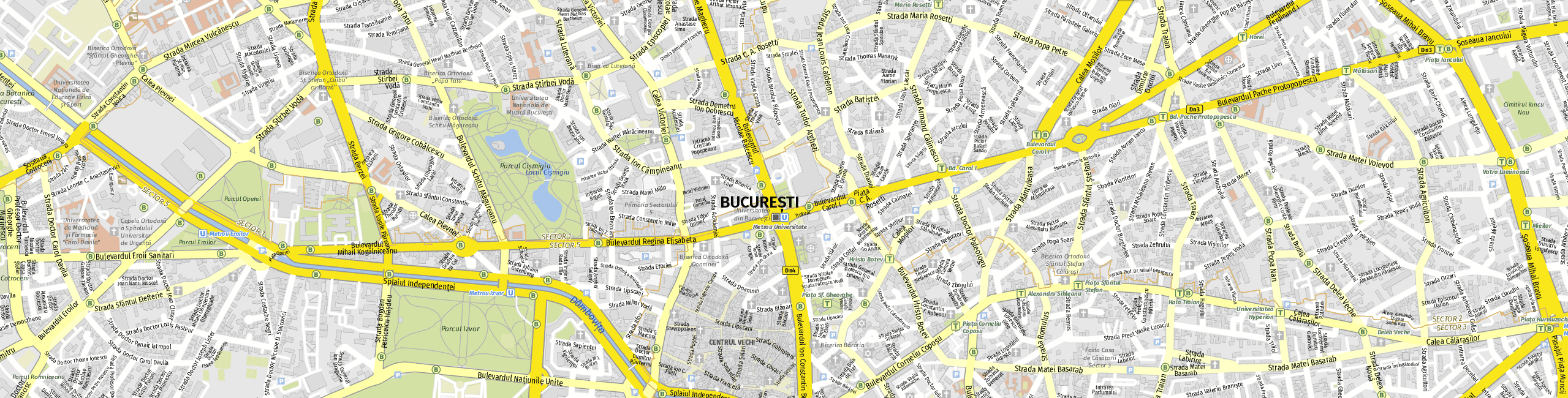 Stadtplan Bucharest zum Downloaden.