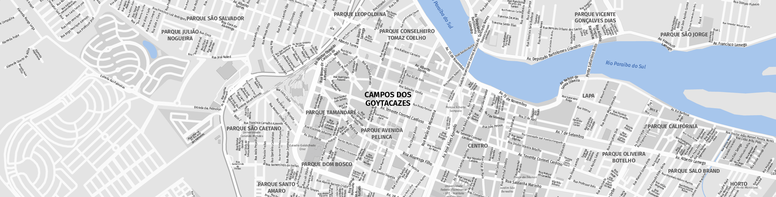 Stadtplan Campos dos Goytacazes zum Downloaden.