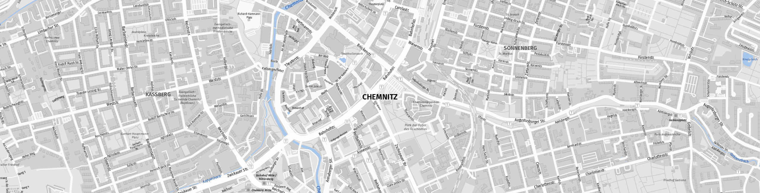 Stadtplan Chemnitz zum Downloaden.