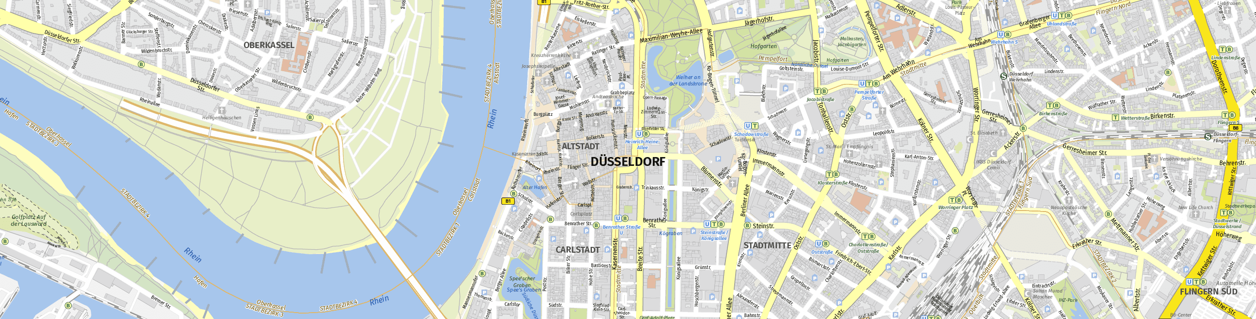 Stadtplan Dusseldorf zum Downloaden.