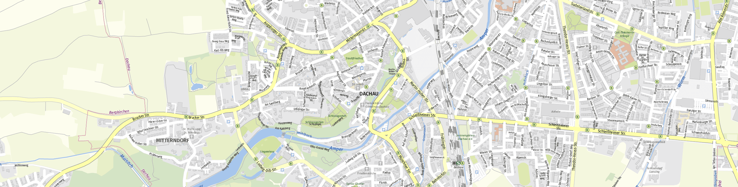 Stadtplan Dachau zum Downloaden.