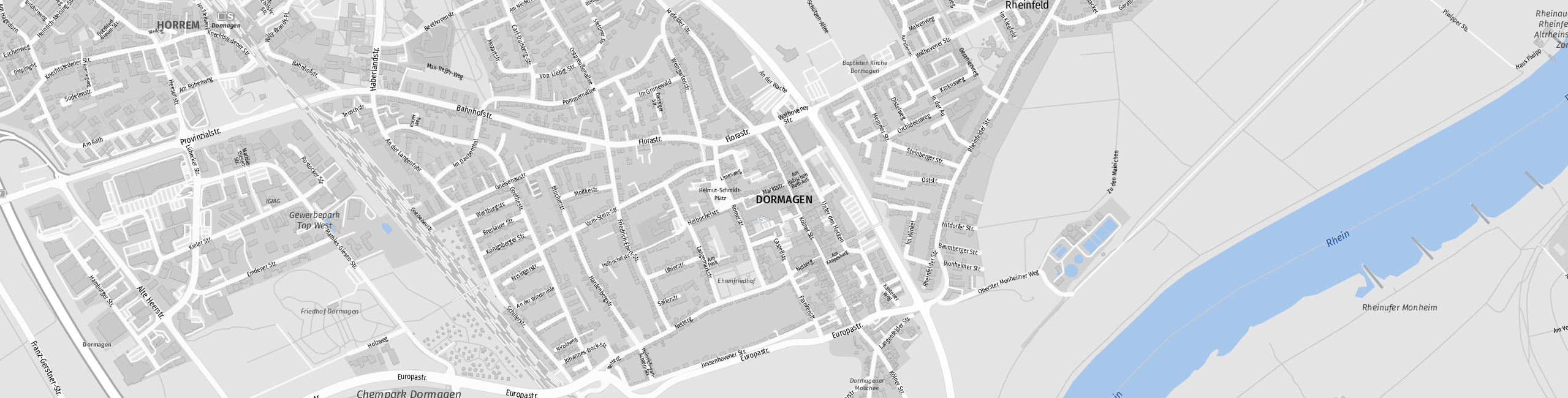 Stadtplan Dormagen zum Downloaden.