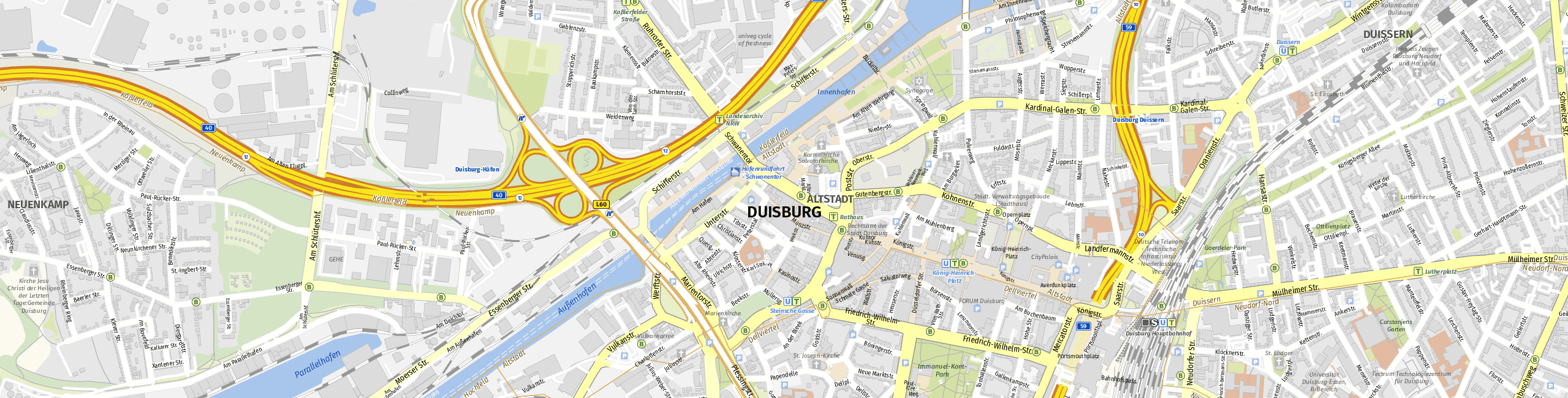 Stadtplan Duisburg zum Downloaden.