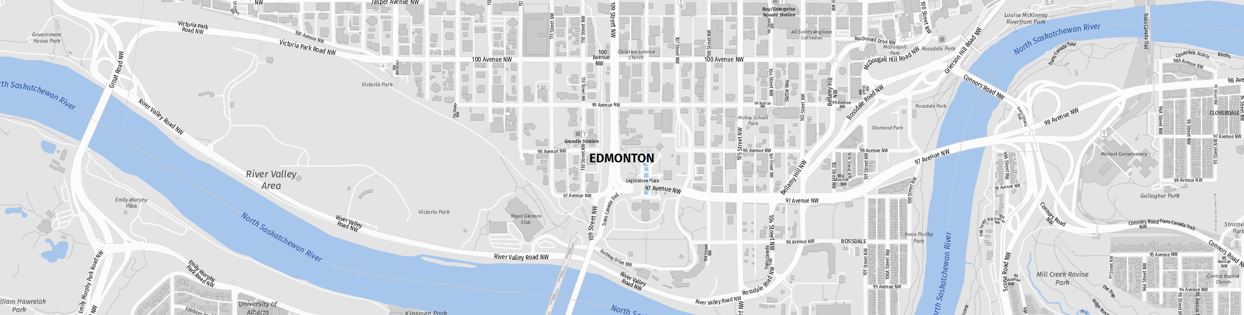 Stadtplan Edmonton zum Downloaden.
