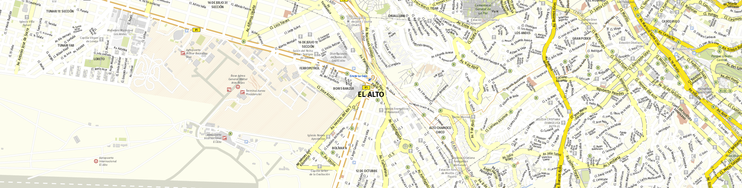 Stadtplan El Alto zum Downloaden.