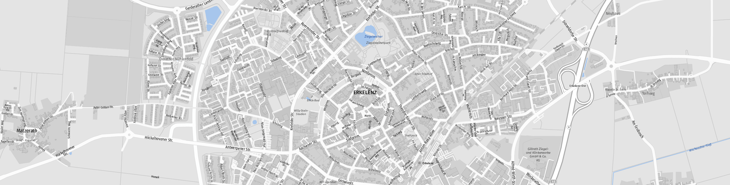 Stadtplan Erkelenz zum Downloaden.