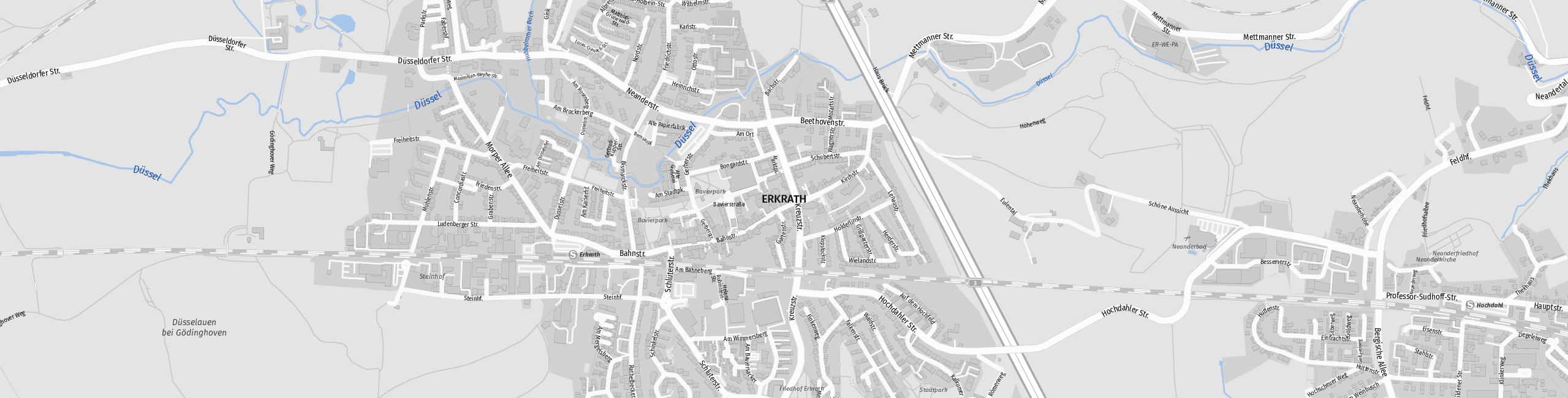 Stadtplan Erkrath zum Downloaden.