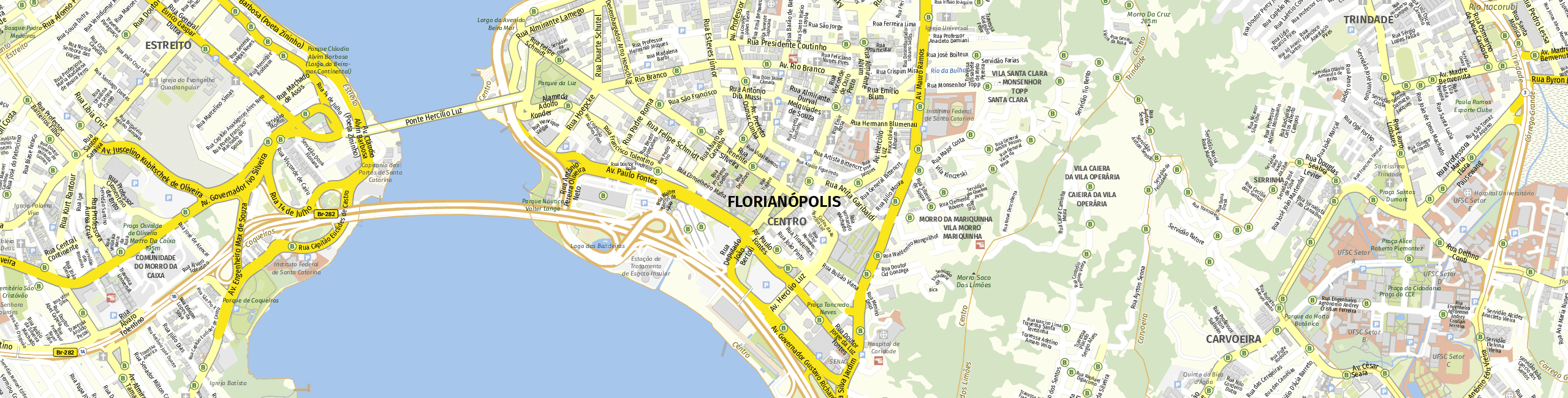 Stadtplan Florianópolis zum Downloaden.