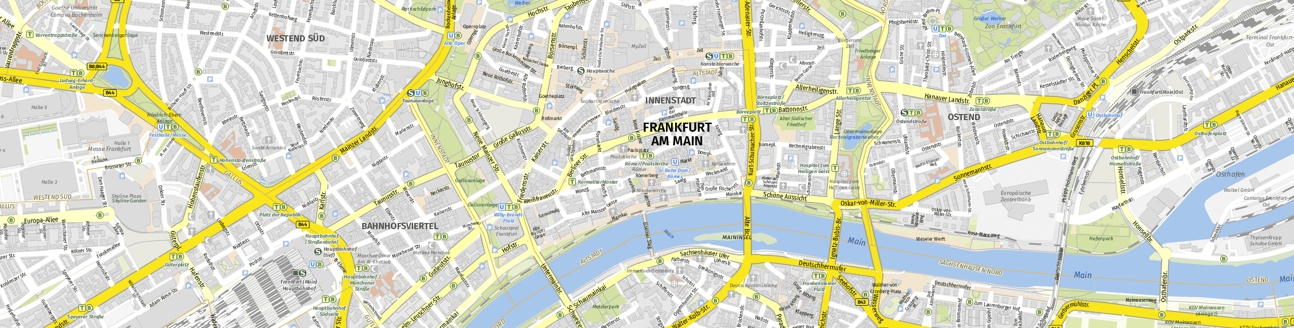 Stadtplan Frankfurt zum Downloaden.