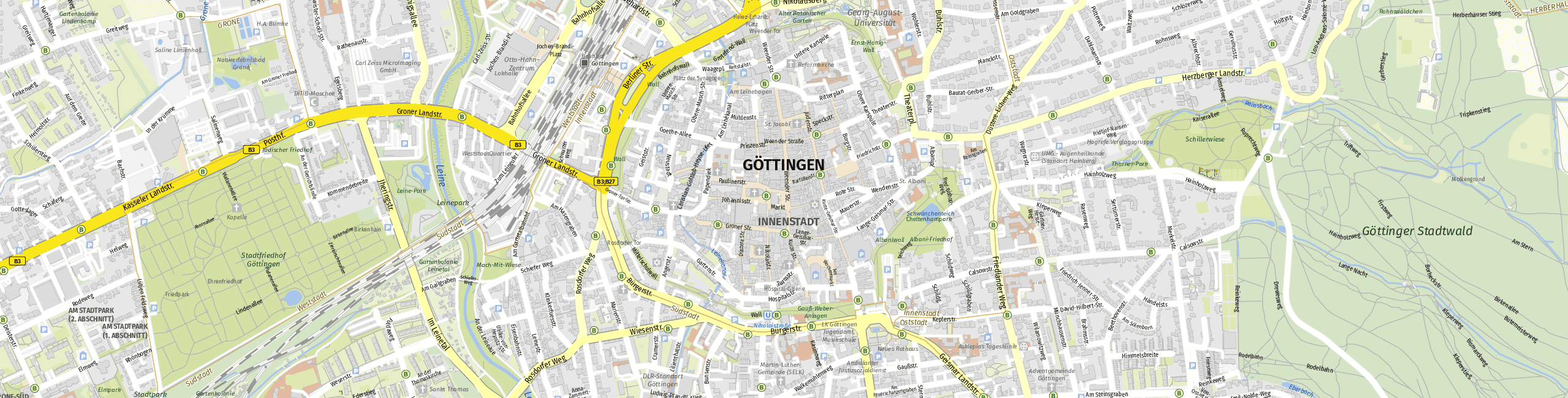 Stadtplan Göttingen zum Downloaden.