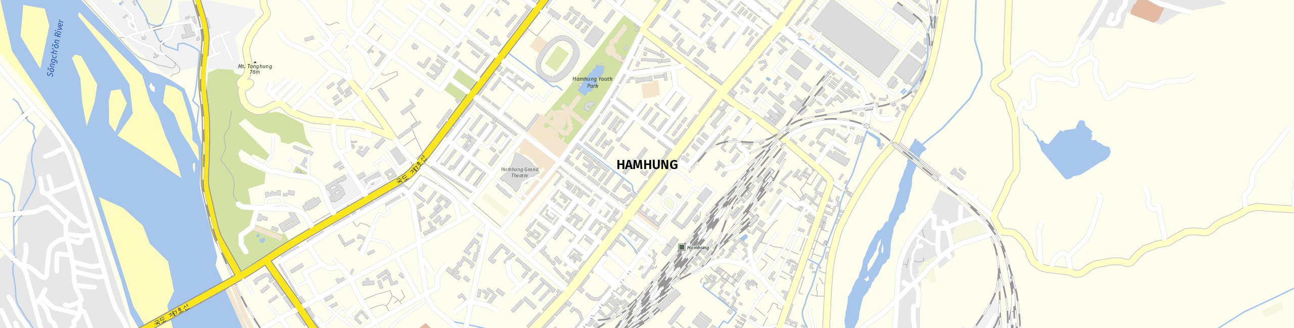 Stadtplan Hamhung zum Downloaden.