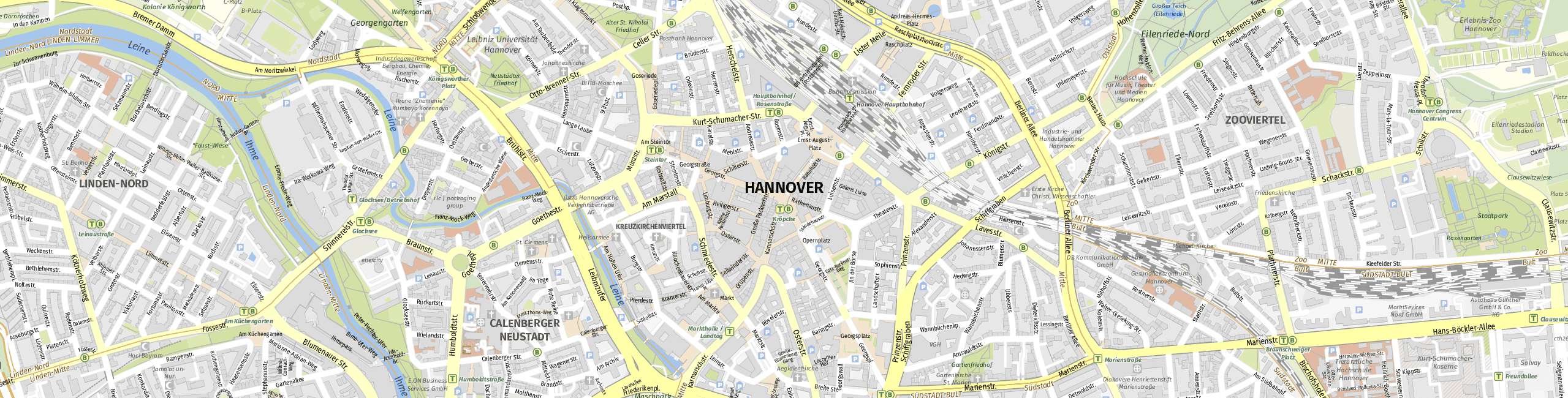 Stadtplan Hanover zum Downloaden.