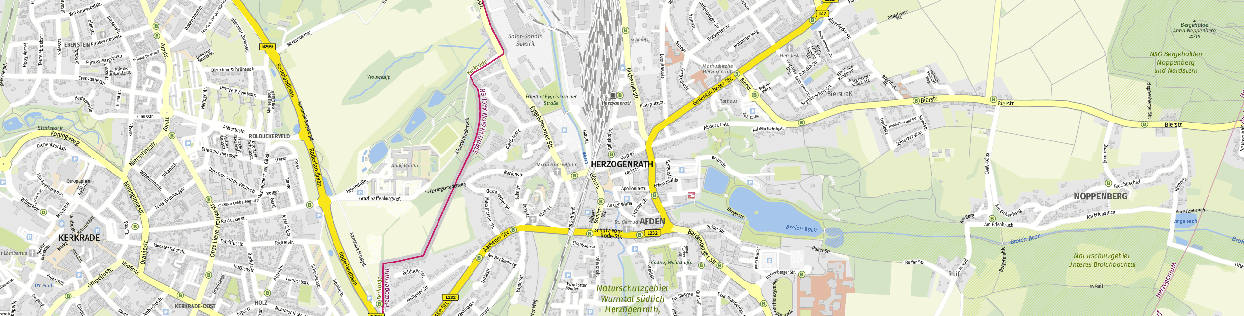 Stadtplan Herzogenrath zum Downloaden.