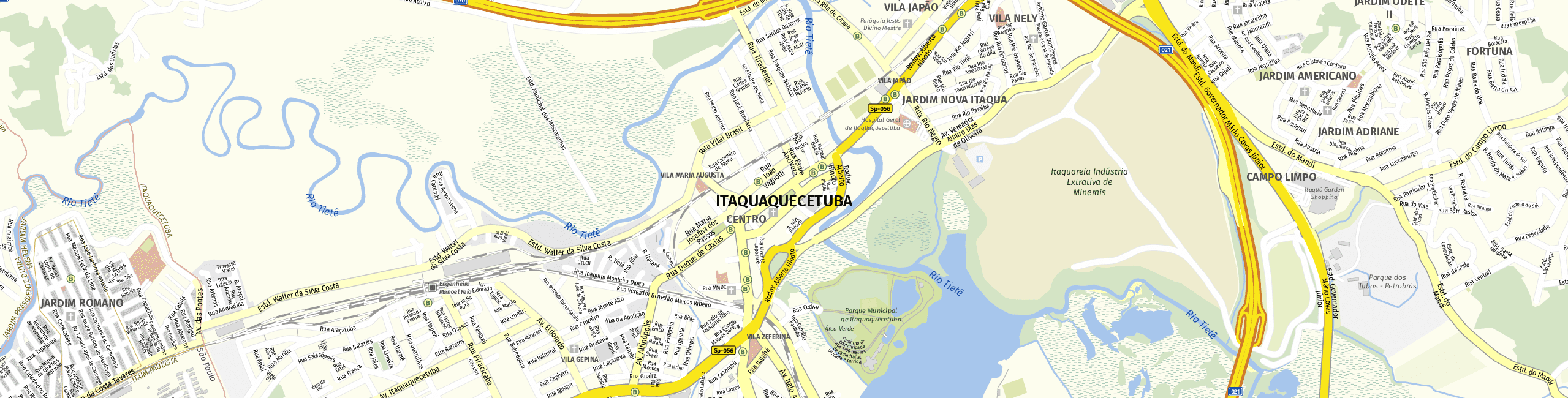 Stadtplan Itaquaquecetuba zum Downloaden.