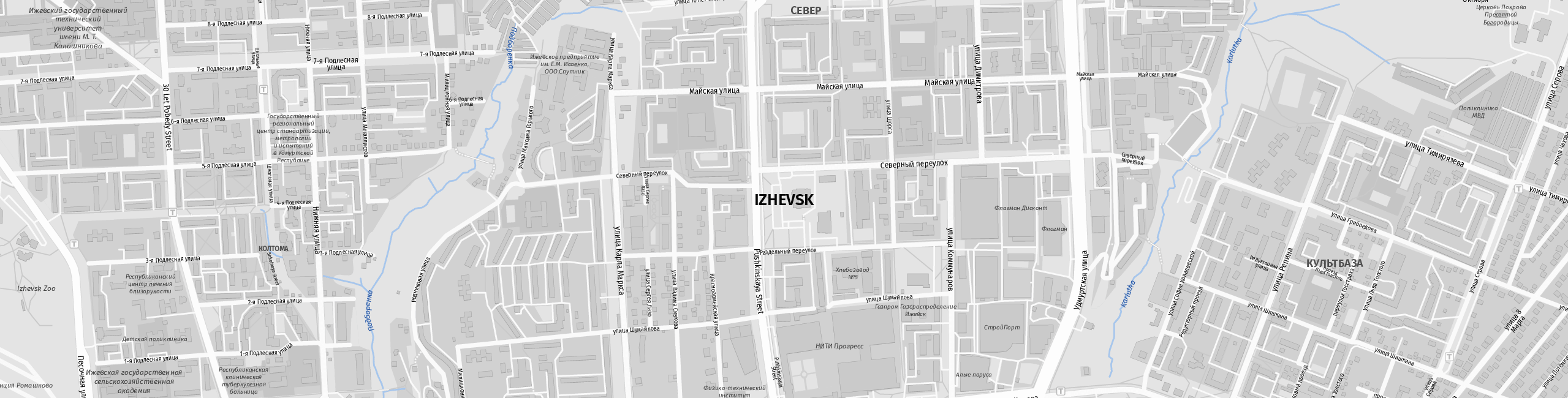 Stadtplan Izhevsk zum Downloaden.