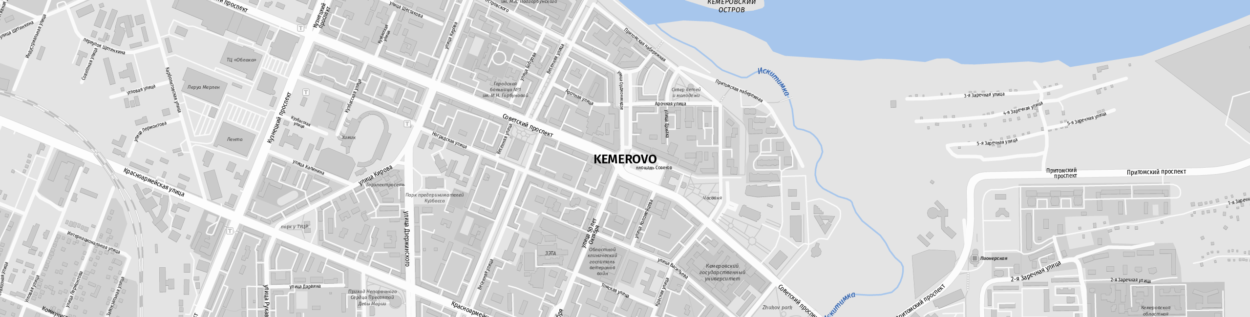 Stadtplan Kemerovo zum Downloaden.