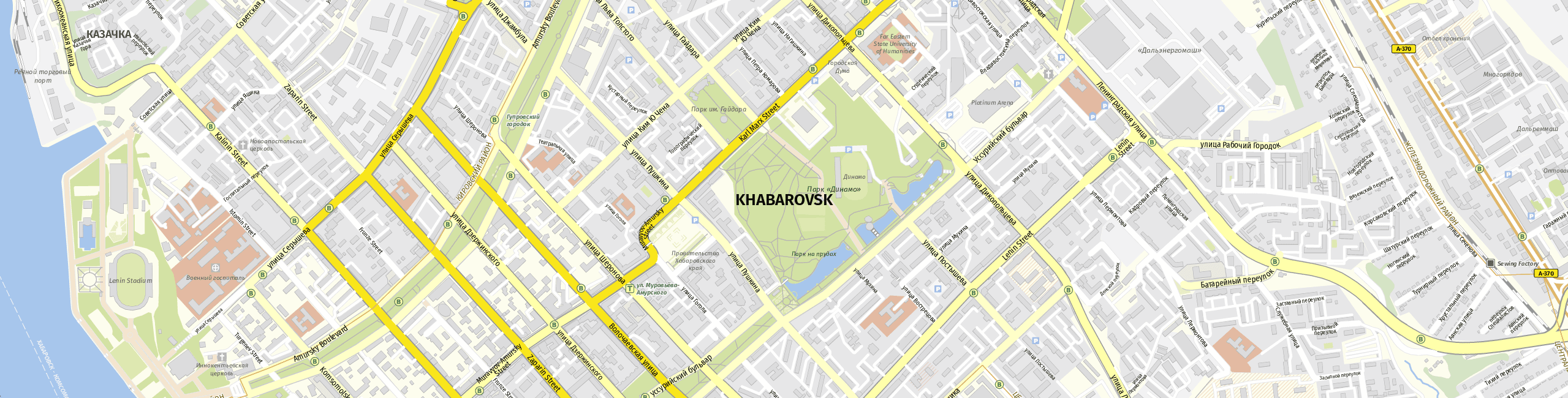 Stadtplan Khabarovsk zum Downloaden.