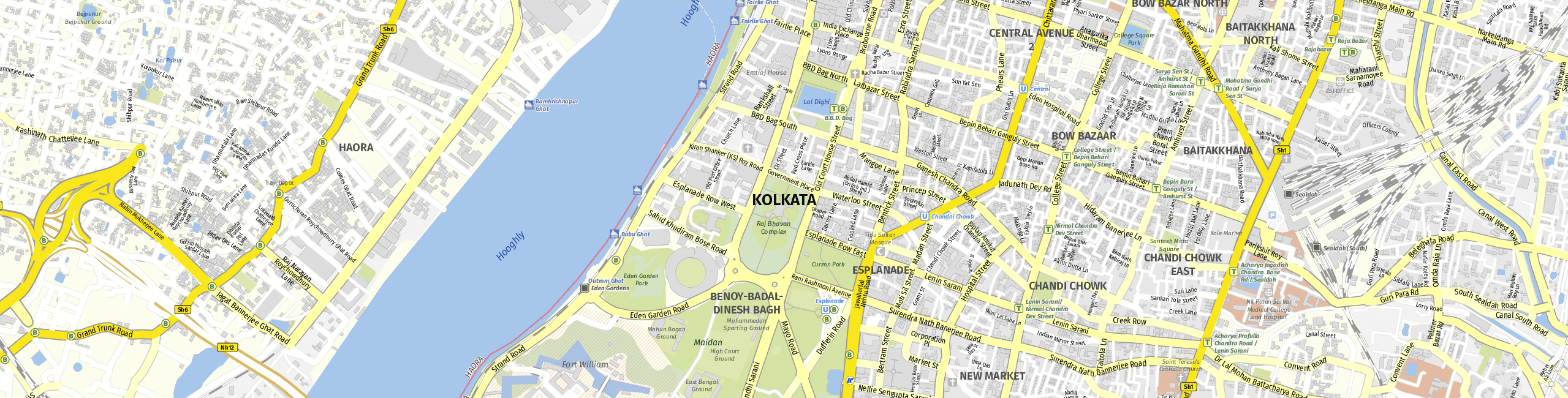 Stadtplan Kalkutta zum Downloaden.