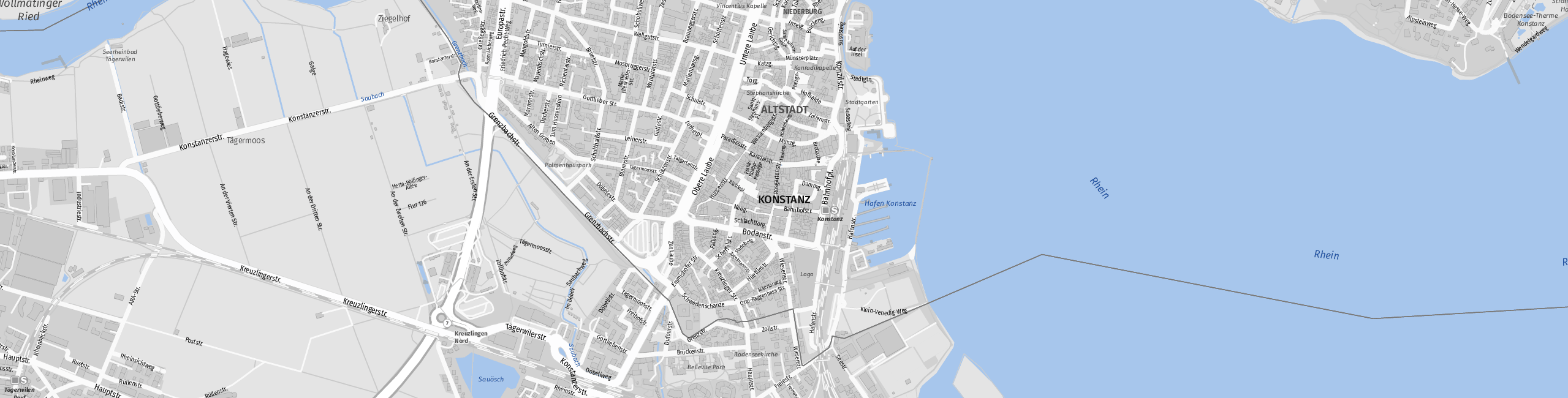 Stadtplan Constance zum Downloaden.