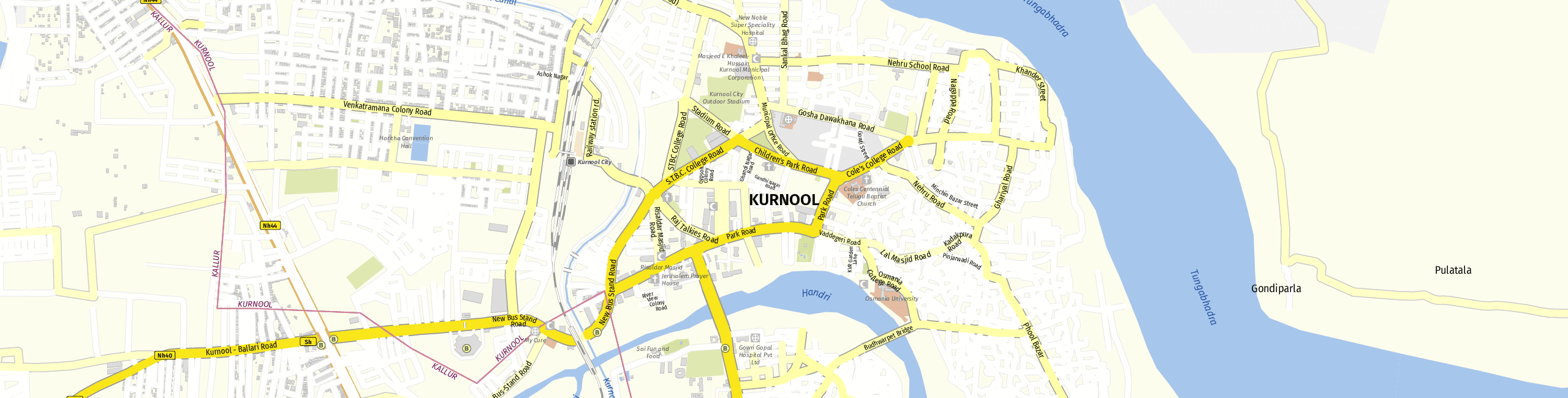 Stadtplan Kurnool zum Downloaden.