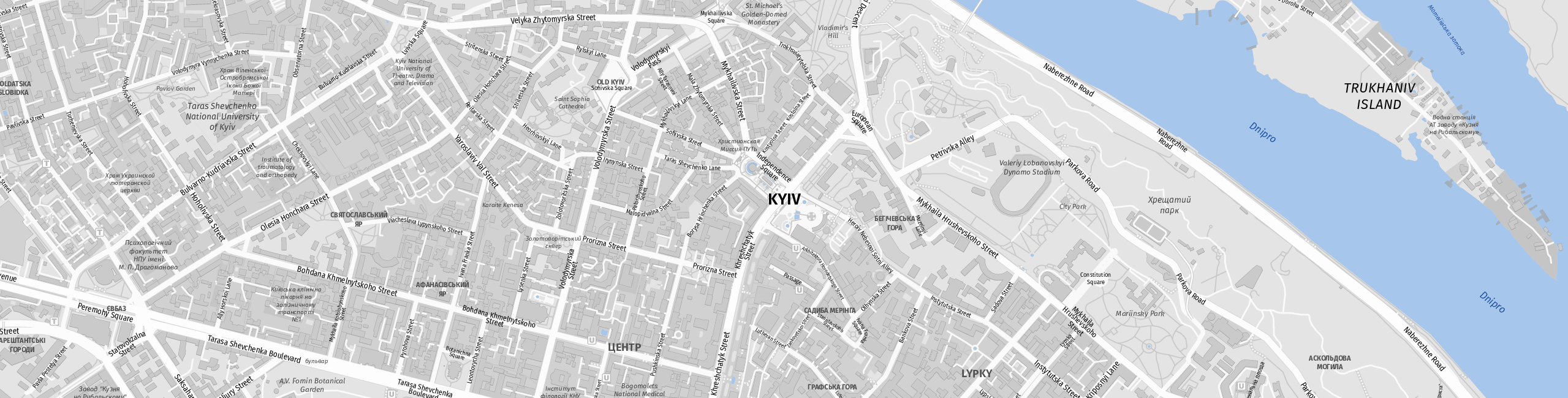 Stadtplan Kyiv zum Downloaden.