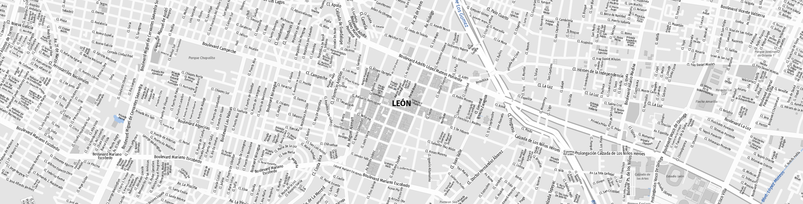 Stadtplan León zum Downloaden.