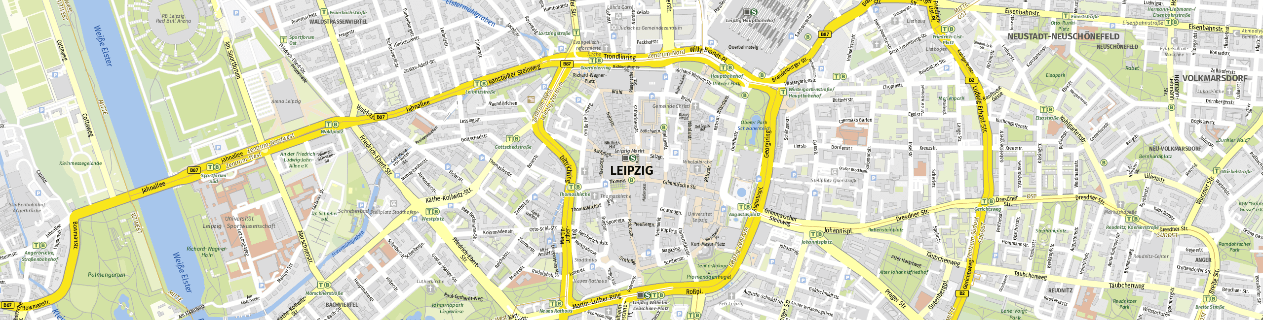 Stadtplan Leipzig zum Downloaden.