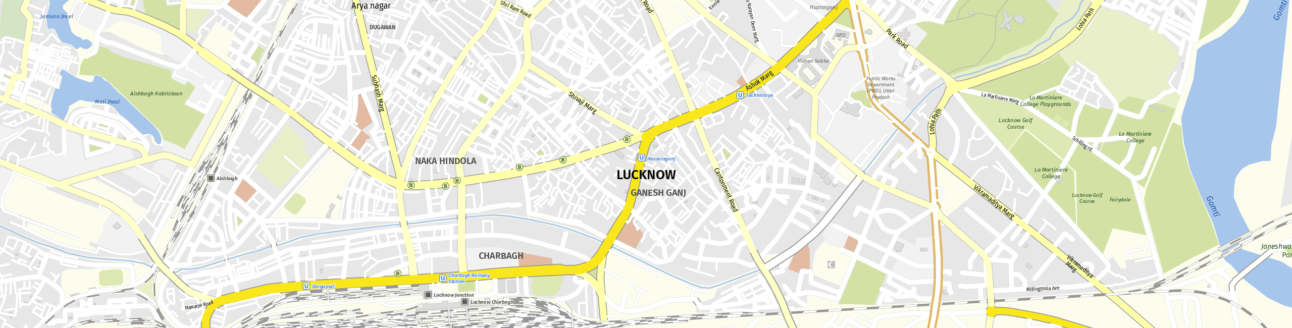 Stadtplan Lucknow zum Downloaden.