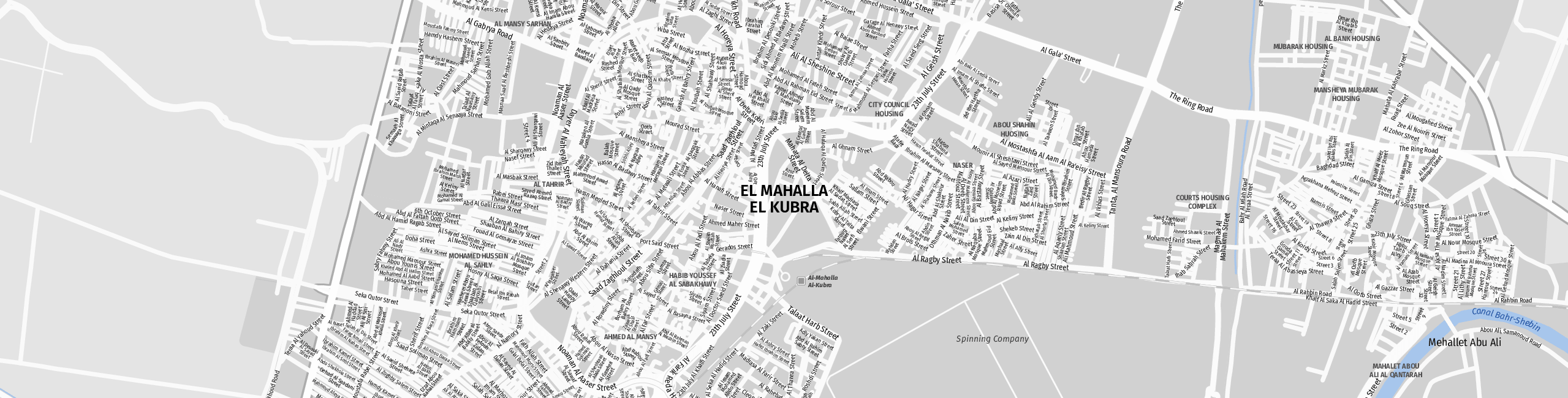 Stadtplan El Mahalla El Kubra zum Downloaden.