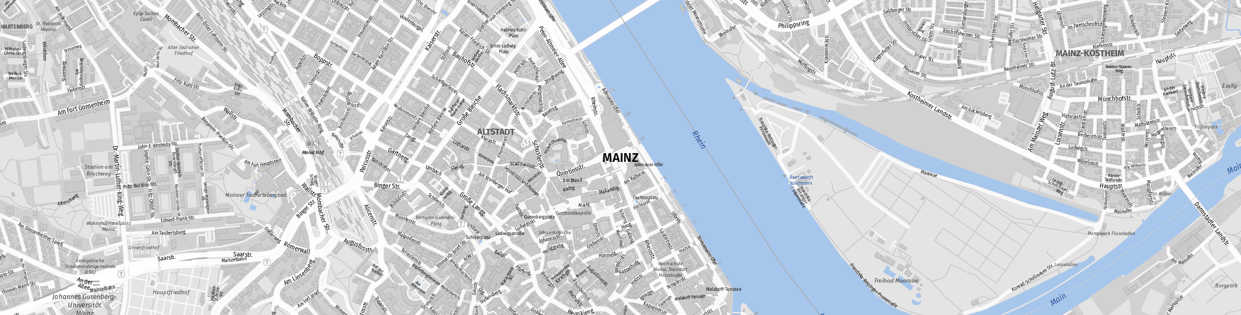 Stadtplan Mainz zum Downloaden.