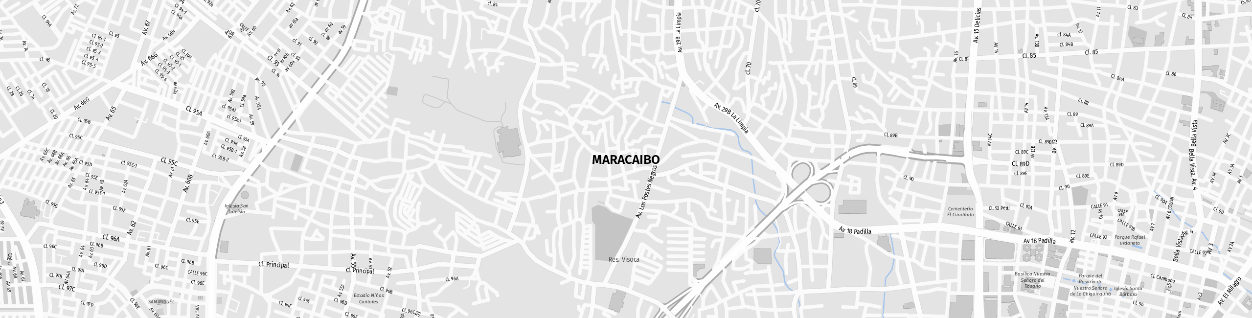 Stadtplan Maracaibo zum Downloaden.