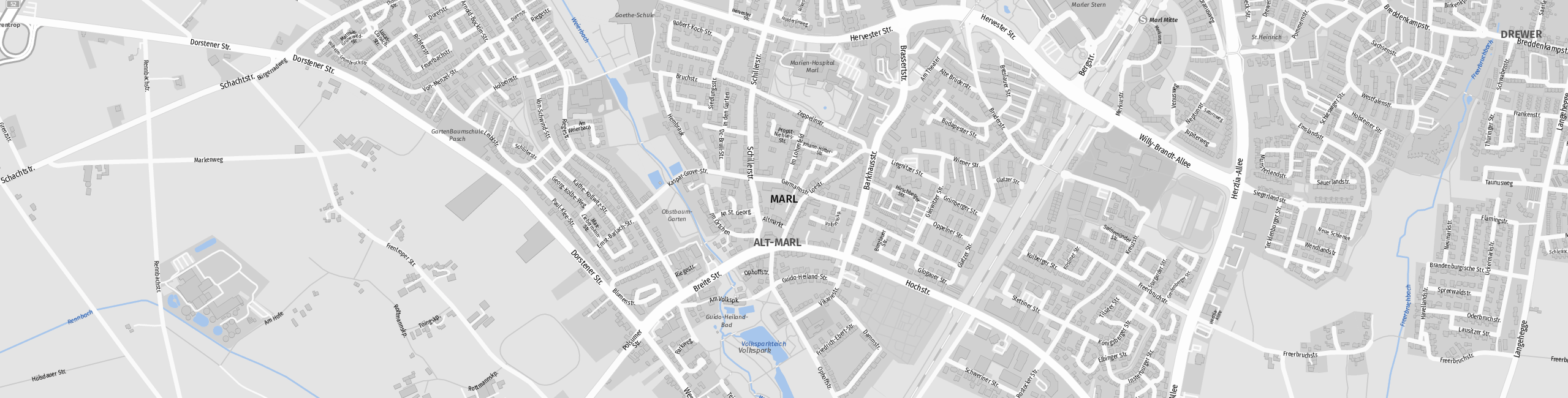 Stadtplan Marl zum Downloaden.