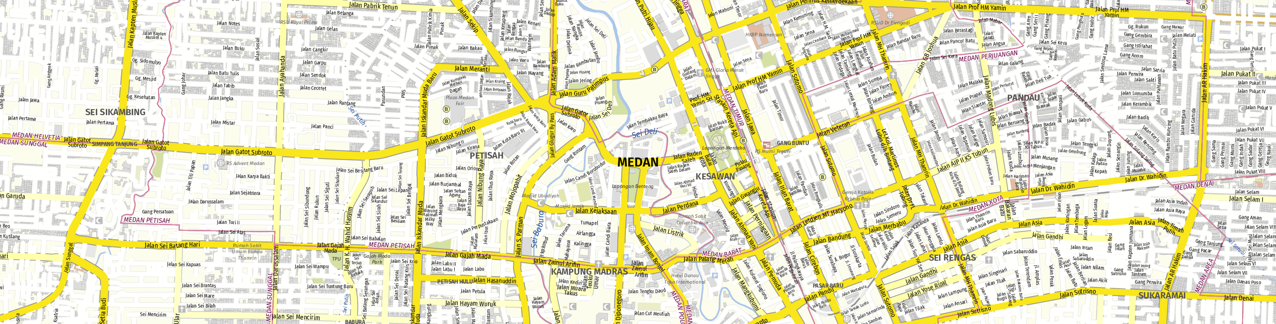 Stadtplan Medan zum Downloaden.