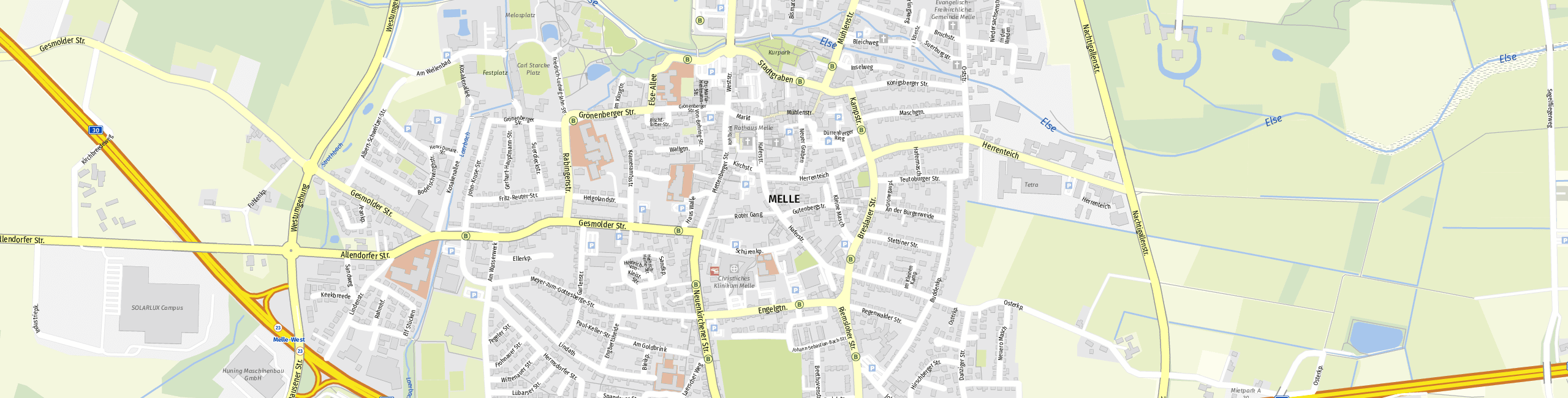 Stadtplan Melle zum Downloaden.