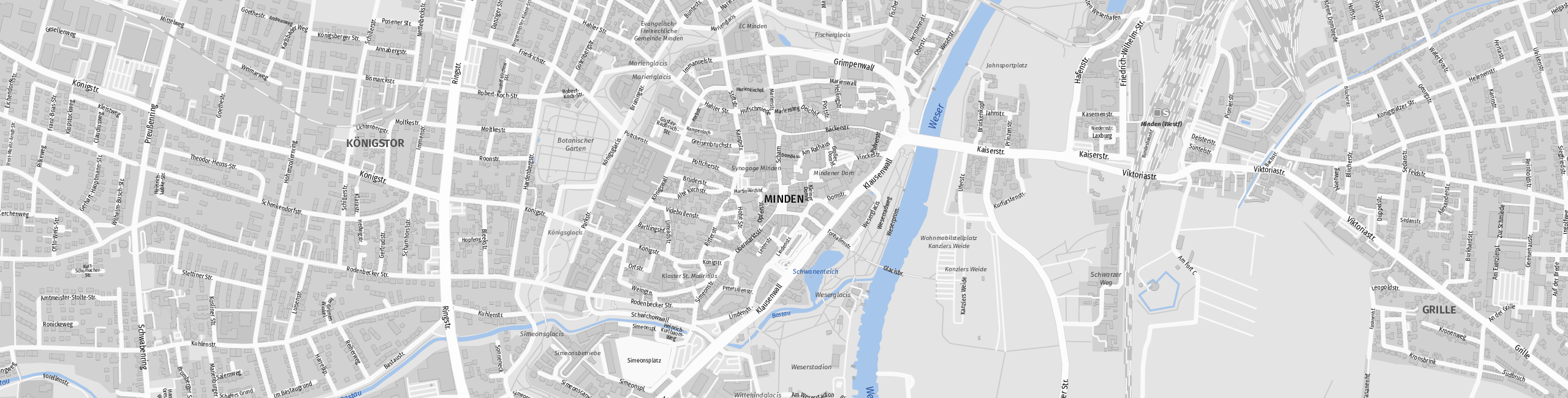 Stadtplan Minden zum Downloaden.