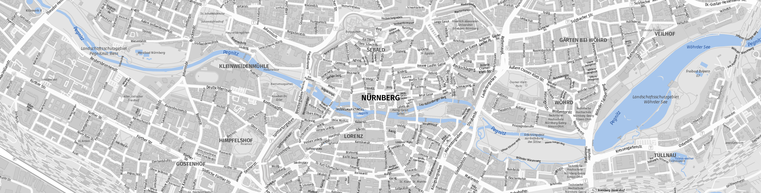 Stadtplan Nuremberg zum Downloaden.