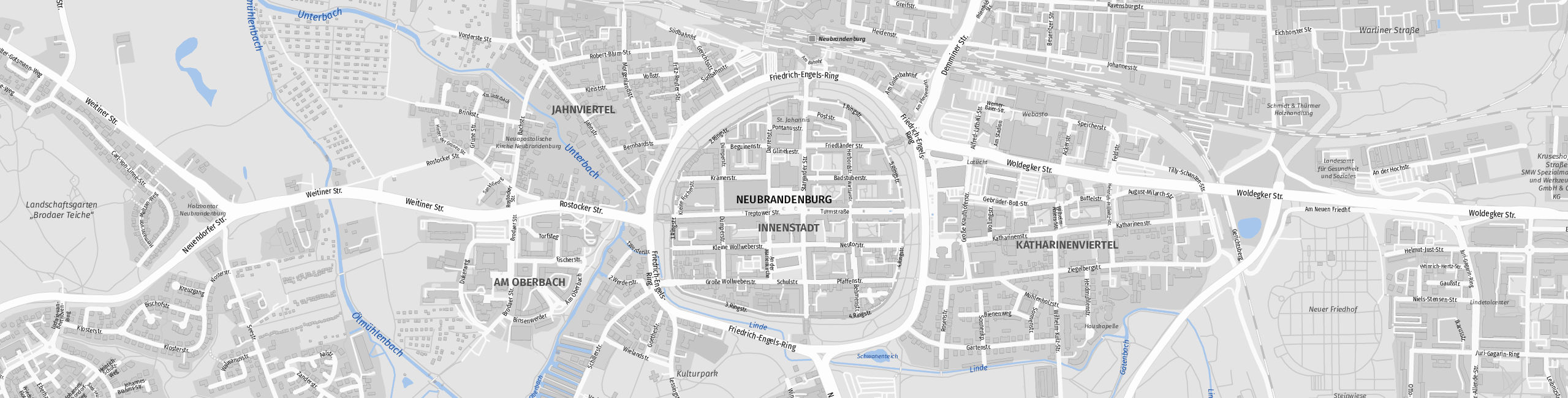 Stadtplan Neubrandenburg zum Downloaden.