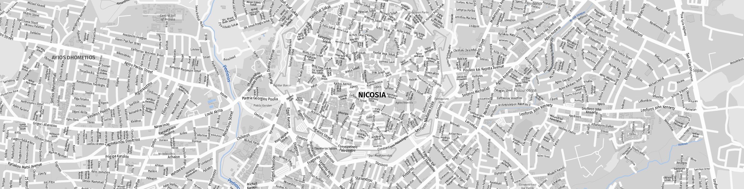 Stadtplan Nicosia zum Downloaden.