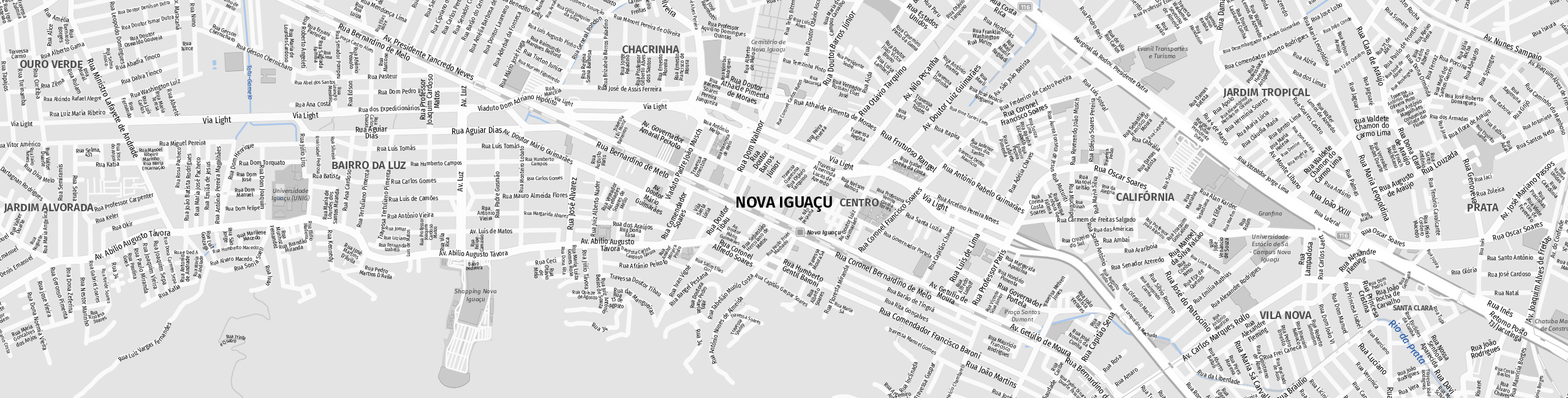 Stadtplan Nova Iguaçu zum Downloaden.