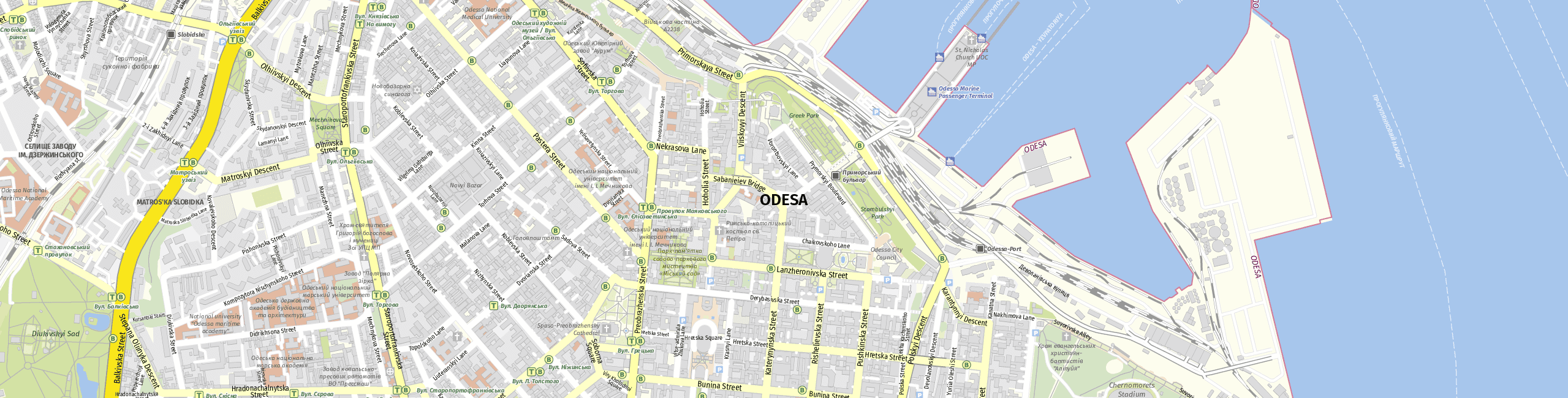 Stadtplan Odesa zum Downloaden.