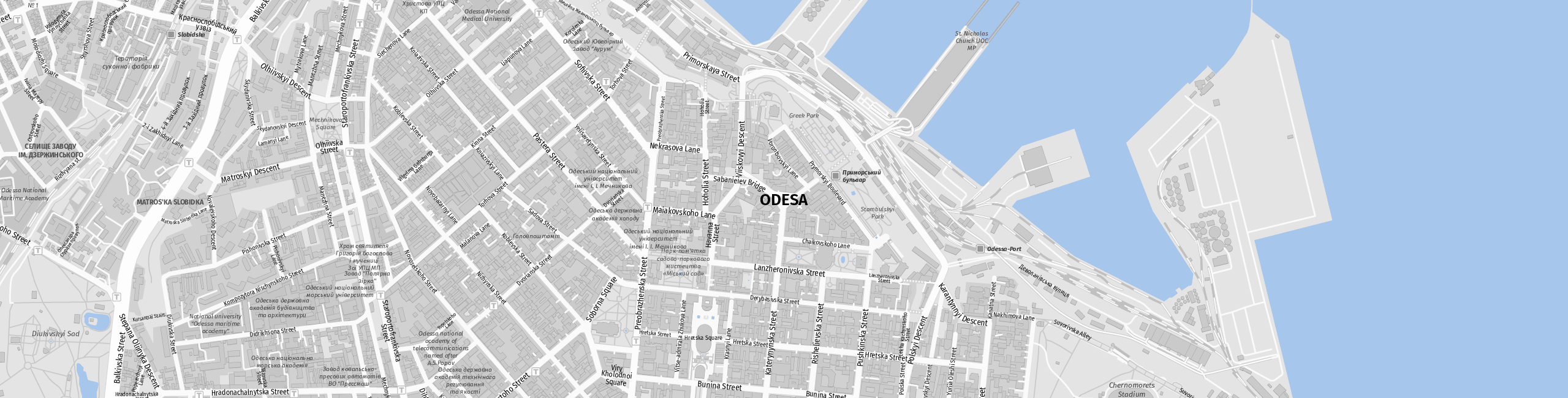 Stadtplan Odessa zum Downloaden.
